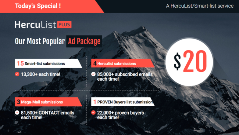 Today's Special A Buy Package